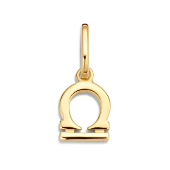 Libra - Waage Sternzeichen Anhänger - vergoldetes Sterlingsilber